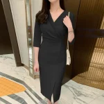 Elegant V-Neck Party Dress, Sexy Evening Sundress