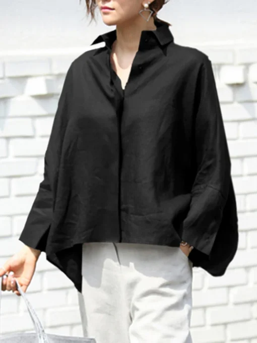 Elegant Long Sleeve Oversized Blouse for Women’s Fashion - Image 5