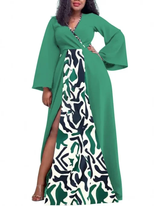 Plus Size Long Sleeve Oversized Maxi Dress for Women - Image 5