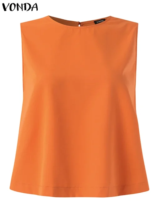 Casual Sleeveless Tunic Blouse for Summer Women - Image 2