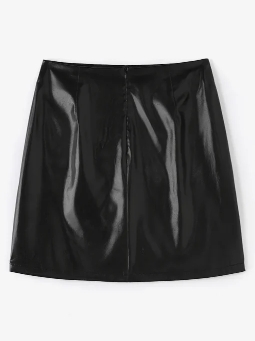 Sexy PU Leather Mini Skirt for Women Elegant Style - Image 3