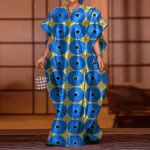 Plus Size Bohemian Printed Maxi Dress for Summer Parties