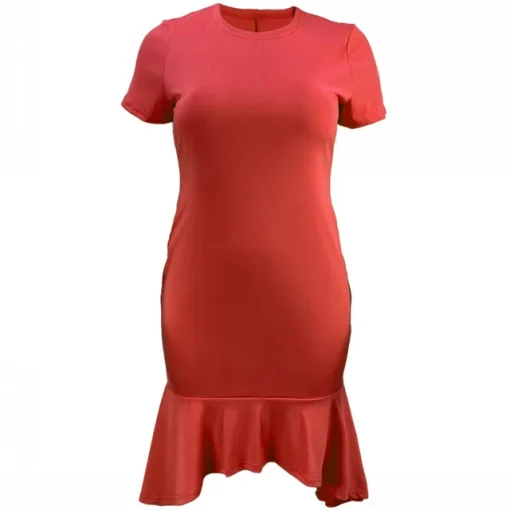 Plus Size Short Sleeve Casual Midi Dress for Women - Image 8