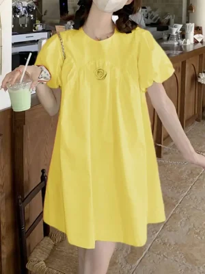 Women Sexy O Neck Bohemian Mini Sundress Party Dress