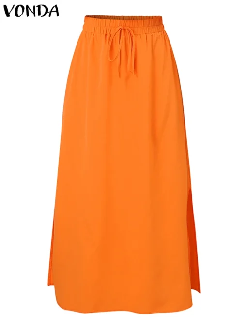 Women’s Casual Summer Maxi Dress Set with Button Detail - Image 3