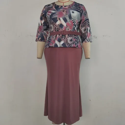 Plus Size Casual Midi Dress for Office and Everyday Wear - Image 7