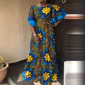Bohemian Floral Maxi Dress for Summer Parties