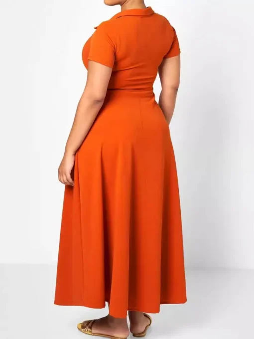 Plus Size Maxi Dress for Women, Casual Street Style - Image 3