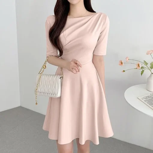 Elegant Summer Party Sundress with Short Sleeves - Image 6