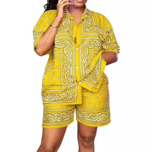 Sexy Plus Size Summer Top and Shorts Matching Set - Image 3