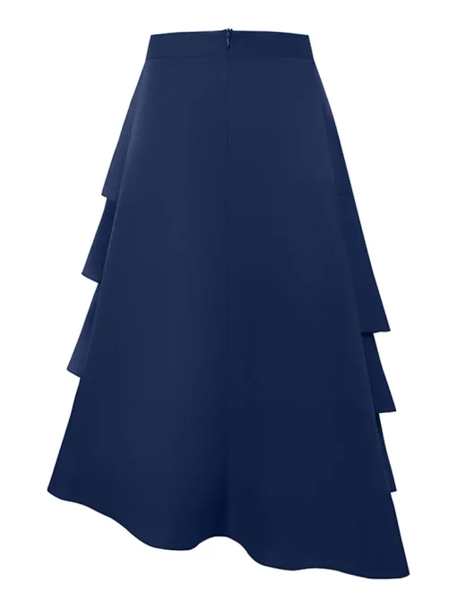 Plus Size Ruffled High Waist Maxi Party Skirt - Image 2