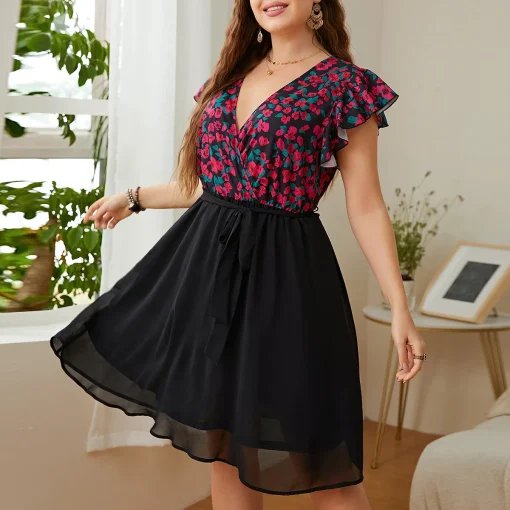 Elegant Plus Size Casual Long Loose Evening Party Dress - Image 2