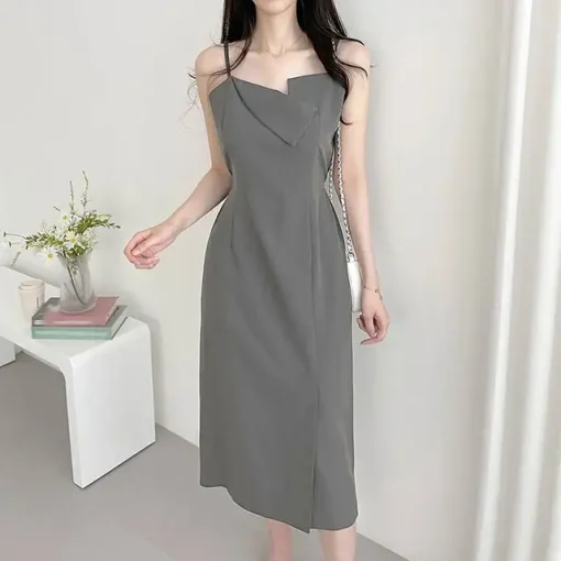 Elegant Summer Spaghetti Strap Midi Sundress for Women - Image 9