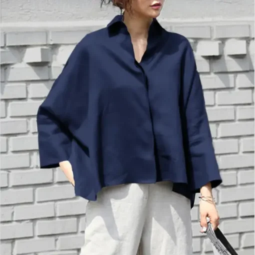 Elegant Long Sleeve Oversized Blouse for Women’s Fashion - Image 9