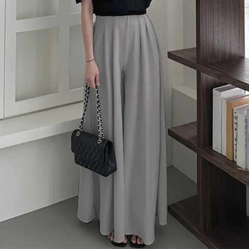 Women's High Waist Wide Leg Pants Casual Trousers