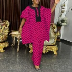Elegant Printed Party Dress Set for Women