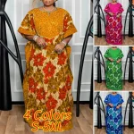 Plus Size Floral Printed Maxi Dress for Women