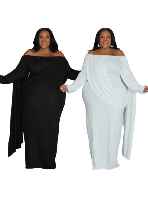 Plus Size Cascading Ruffle Maxi Dress for Women - Image 5