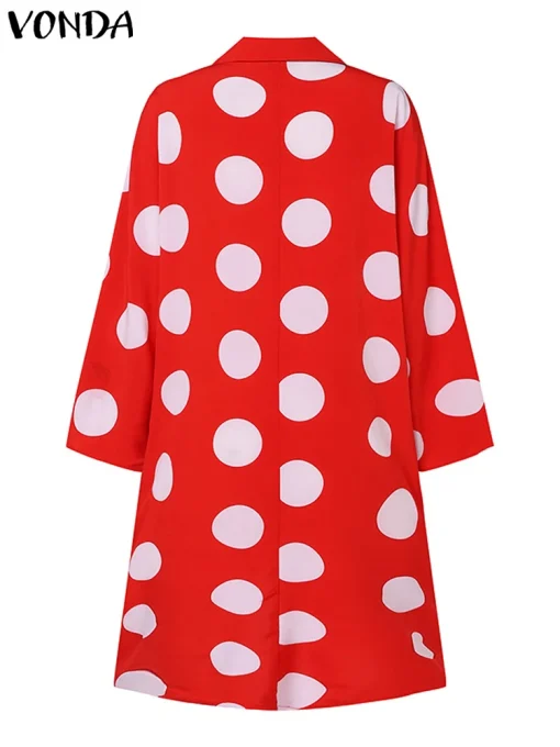 Plus Size   Polka Dot Irregular Party Dress - Image 3