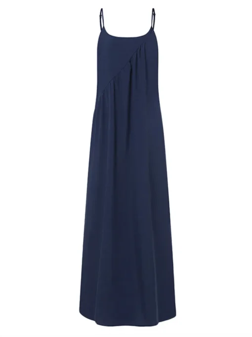 Women’s Bohemian V Neck Maxi Dress with Spaghetti Straps - Image 6