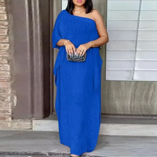 Plus Size Elegant Off-Shoulder Maxi Summer Dress - Image 5