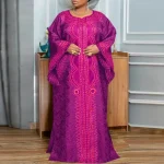 Plus Size   Bohemian Long Flare Sleeve Maxi Dress