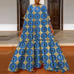Plus Size Bohemian Printed Maxi Dress for Summer