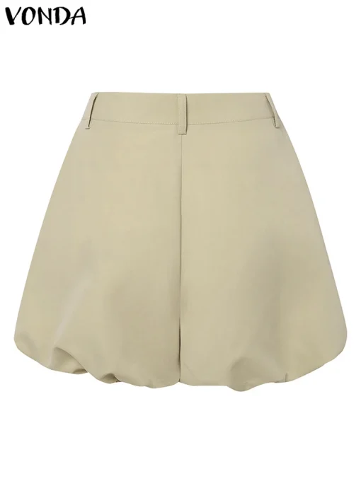 Casual Solid Color Summer Mini Shorts for Women - Image 3