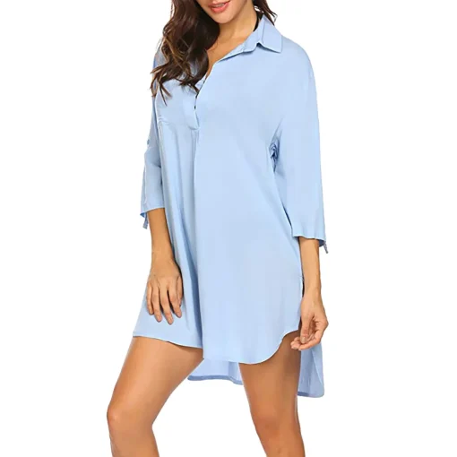 Elegant Plus Size Linen Chiffon Short Sleeve Blouse for Women - Image 2