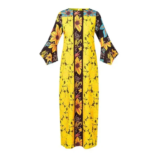 Plus Size Bohemian Floral Print Maxi Dress - Image 5