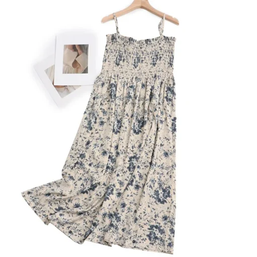 Plus Size Women’s Floral Spaghetti Strap Summer Dress