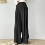 Women’s Elegant High-Waist Wide-Leg Office Pants
