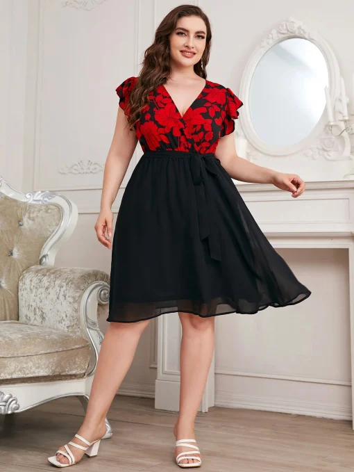 Elegant Plus Size Casual Long Loose Evening Party Dress - Image 4