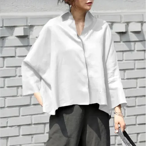 Elegant Long Sleeve Oversized Blouse for Women’s Fashion - Image 8