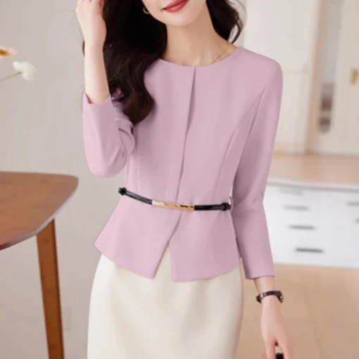 Women’s Elegant Solid Color 3/4 Sleeve Tunic Blouse - Image 5