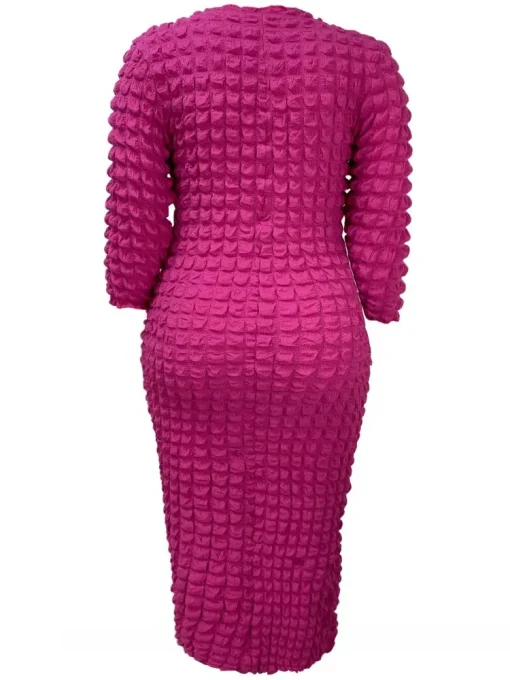 Plus Size Long Sleeve Maxi Dress for Women - Image 3