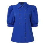 Women's Elegant Summer Blouse with Puff Sleeves