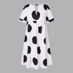 Plus Size Summer Polka Dot Maxi Dress