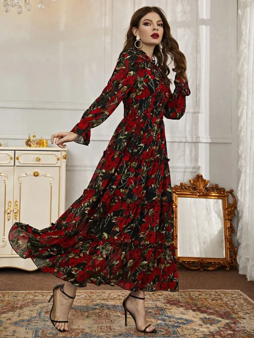 Elegant Floral Party Maxi Dress for Summer and Holidays - Image 3