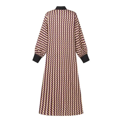 Women’s Bohemian Long Sleeve Printed Maxi Dress for Summer - Image 6