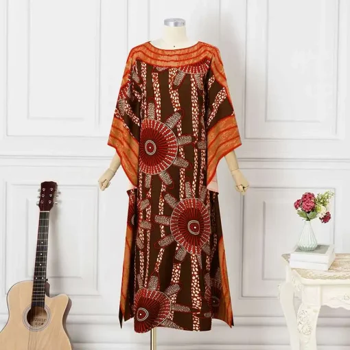 Plus Size   Vintage Ruffled Flare Sleeve Summer Dress - Image 5