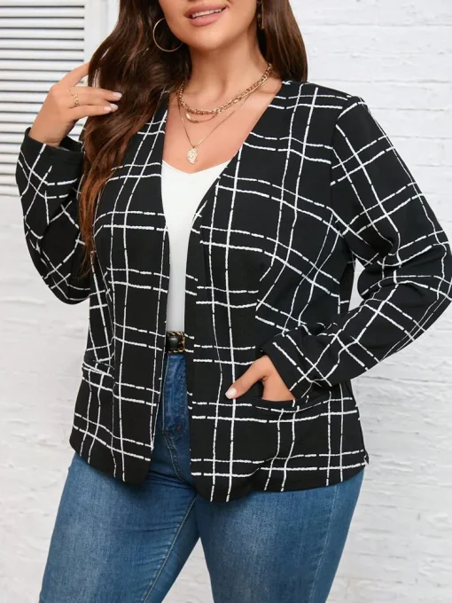 Elegant Plus Size Casual Loose Outerwear for Women - Image 4