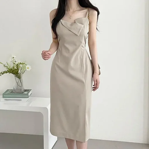 Elegant Summer Spaghetti Strap Midi Sundress for Women - Image 6