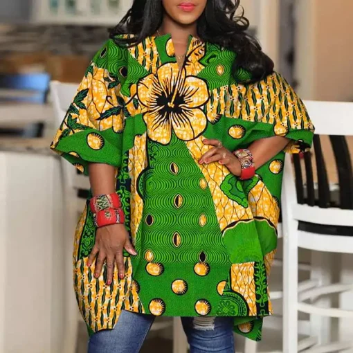 Summer Printed Bohemian V-Neck Tunic Blouse - Image 6