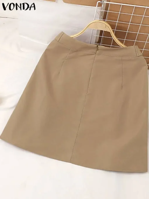 Elegant High Waist Pleated Mini Skirt for Women - Image 3