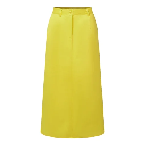 Women’s High Waist Casual Maxi Skirt with Pockets