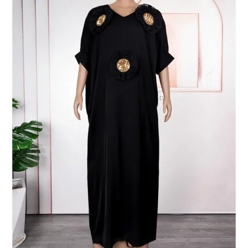 Elegant Plus Size African Dashiki Kaftan Dress for Women - Image 7