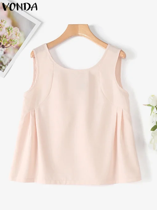 Fashionable Oversized Sleeveless Tank Tops for Summer - Image 3