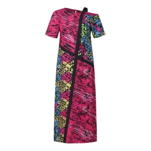 Bohemian Off-Shoulder Printed Maxi Dress Summer Party Sundress