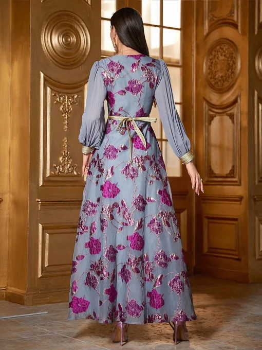 Elegant Embroidered Floor-Length Dress for Special Occasions - Image 2